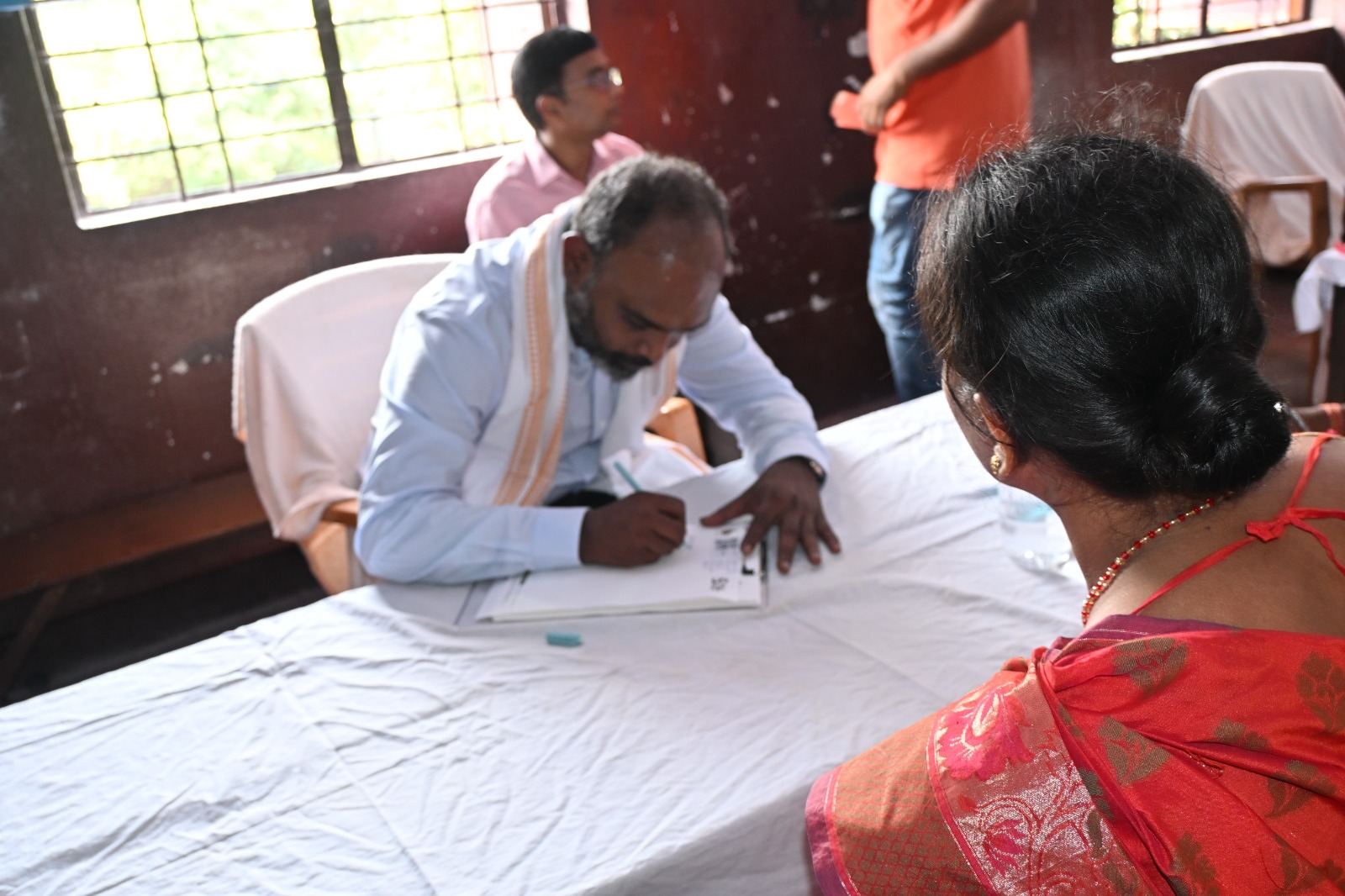 A consultation in progress